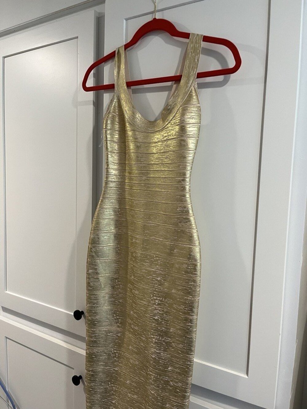 House of CB The OG' Gold Bandage Maxi Dress Size XS - Picture 2 of 4